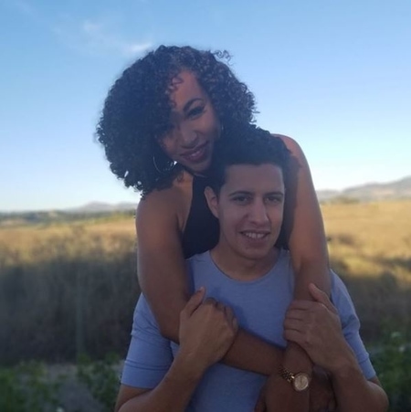 MJ Acosta with her boyfriend at Napa Valley
